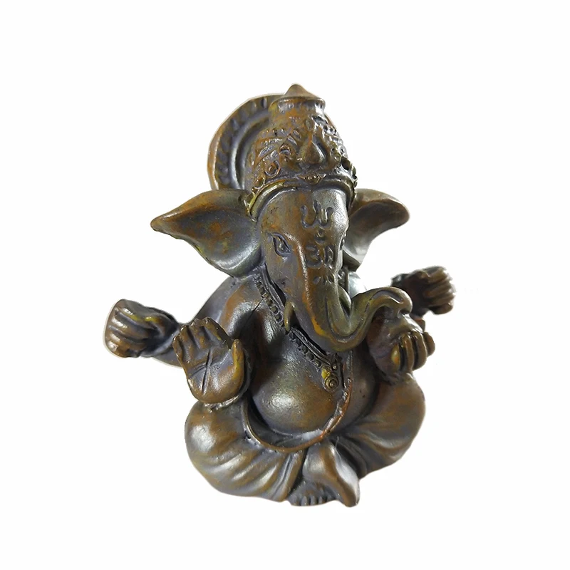 Steinfarbene Ganesha-Statue Buddha Elefant Hindu-Gott Skulptur Figuren Heim Zen-Garten Außendekoration Landschaftsornamente – Detail 9