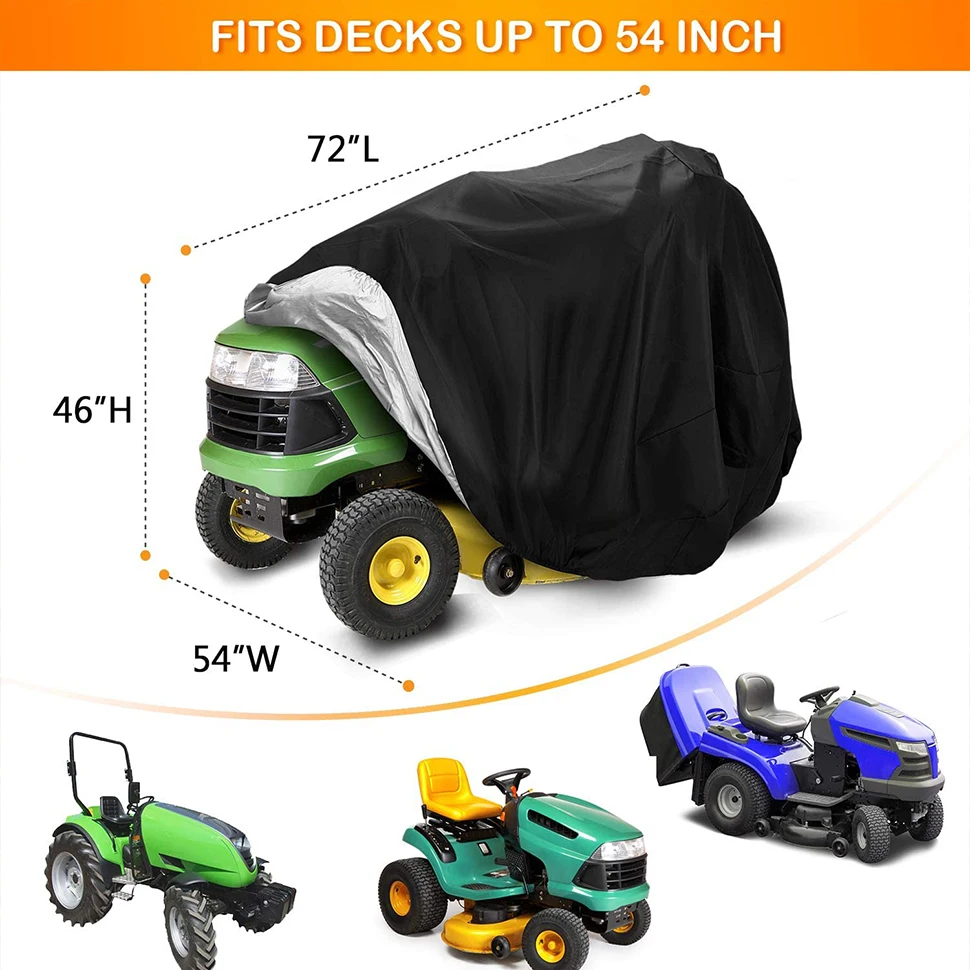 All-Purpose Lawn Tractor Mower Machine Dust Covers Garden Outdoor Rain Sun Protective Waterproof 210D Oxford Cloth 10 Sizes