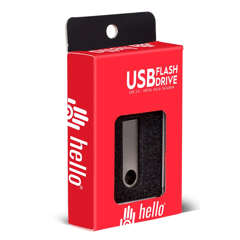 64 GB METAL USB FLASH MEMORY METAL BOXED HELLO