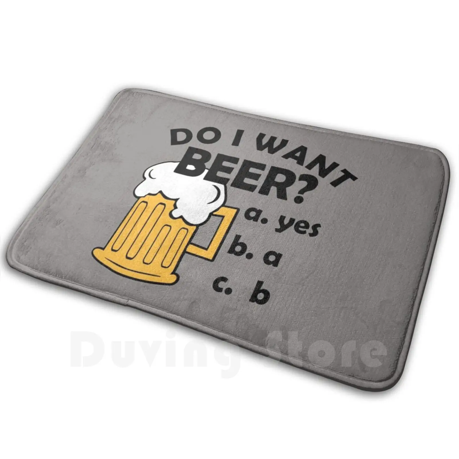 Do I Want Beer Funny Beer Drinker Mat Rug Carpet Anti-Slip Floor Mats Bedroom Beer Beer Bottle Beer Can Beer Drinker Beer Fan