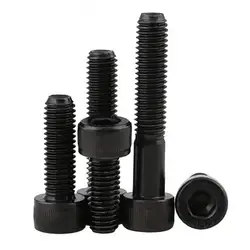 5Pcs Black Hex Socket Head Cap Screws 1/4-20 3/8-16 BSW Allen Head Hexagon Socket Bolts 12.9 Grade Carbon Steel