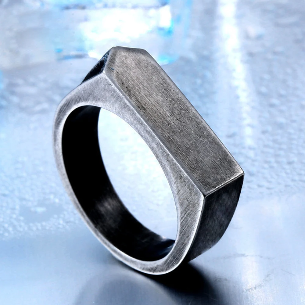 Korean Version Of Simple Ring Men Women Punk Hip Hop Stainless Steel Biker Men Ring Fashion Simple Jewelry Gift Wholesale