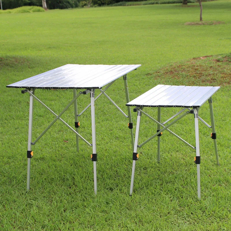 90*53cm Picnic Desk Aluminium Alloy Folding Table Height Adjustable Multifunction Waterproof Durable Beach Outdoor Camping