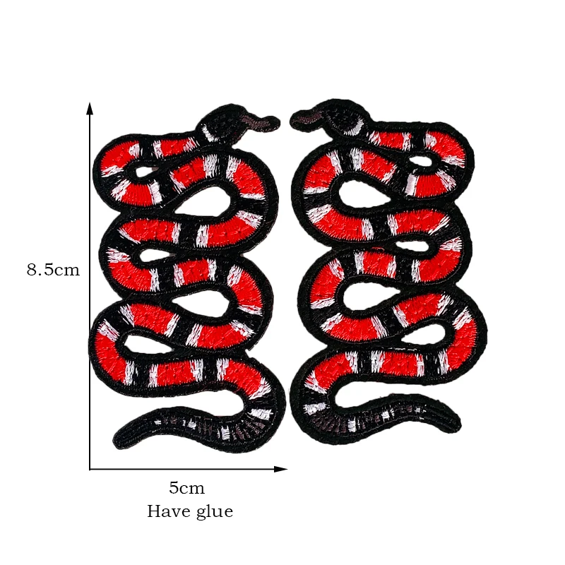 Cartoon animal snake embroidery patch BadgeS Embroidery Rose Flower Wholesale Patches Iron on patches  Sewing Supplies