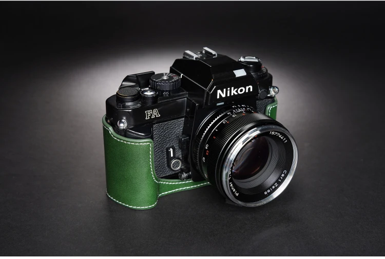 Nikon FA カメラ用デザイン手作り本革カメラハーフケースカバーバッグ