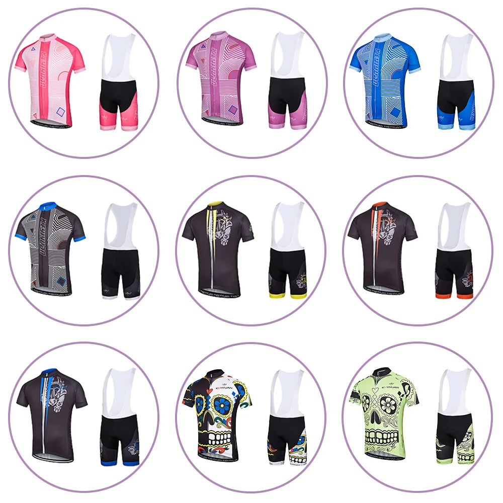 

KEYIYUAN Bike Jersey Set 2023 Summer Short Sleeve Cycling Clothing Suit Men's Wielren Kleding Heren Conjunto De Ciclismo