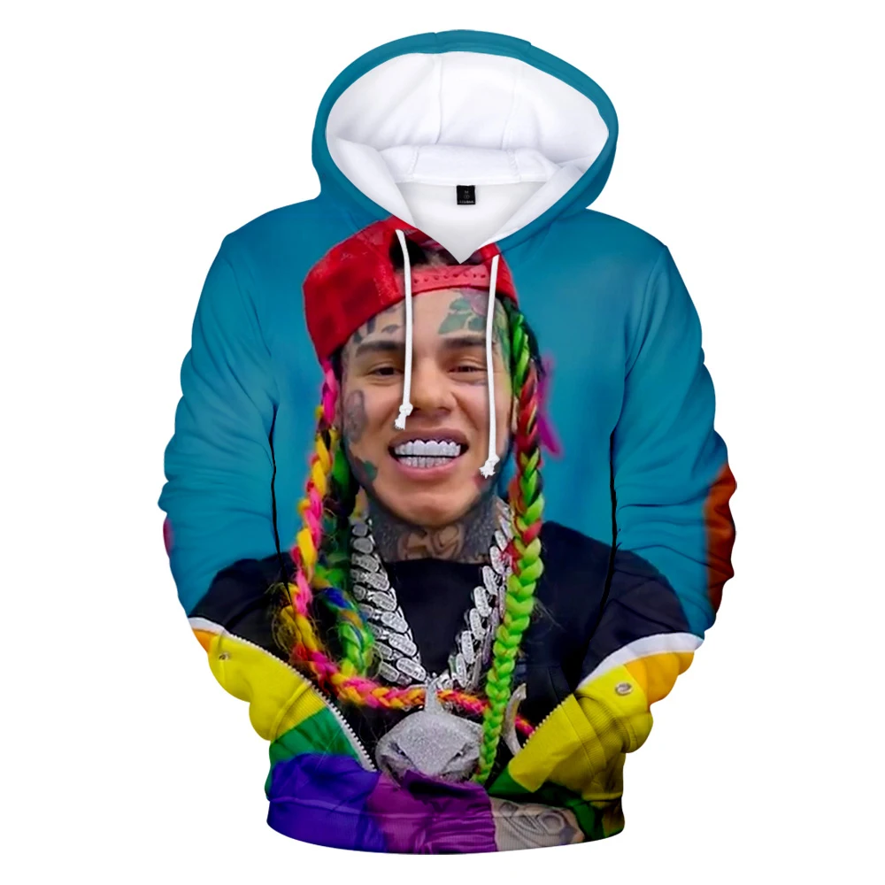 6IX9INE 3D Hoodies Sweatshirt Men/women Casual Long Sleeve Harajuku Teenage Hoodies Hip Hop Boys/girls Oversized Pullovers