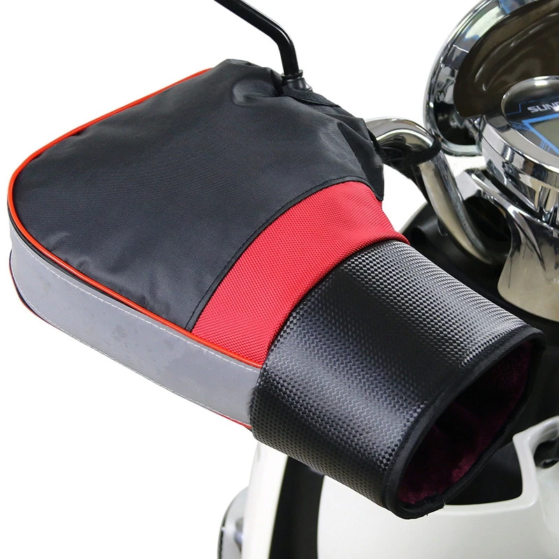 Moflyeer quente de alta qualidade luvas da motocicleta guiador mitenes mais quente à prova dwaterproof água moto mão capa muffs engrossar grip muffs