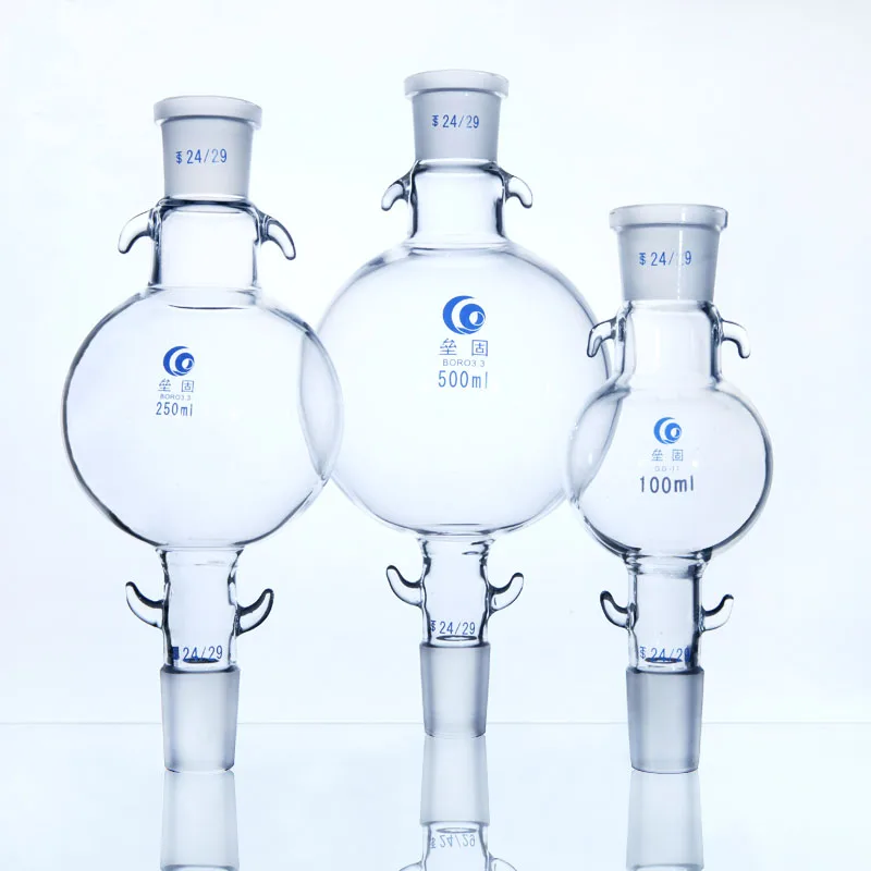 1pc 50ml to 2000ml Lab Glass Chromatography Solvent Reservoir Cushion Ball Glass Column Storage Liquid Flask