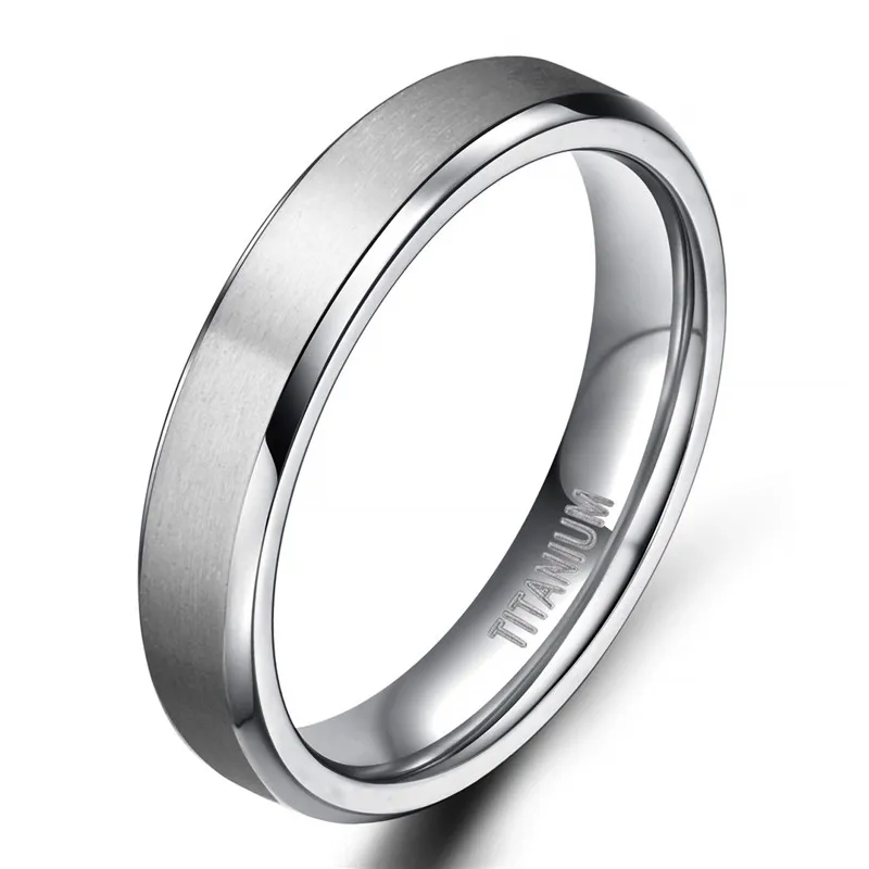Tigrade 4/6/8/10mm Silber Farbe männer Titan Ring Gebürstet Mann Hochzeit Band Verlobung ringe Männlichen Schmuck Paar anel feminino