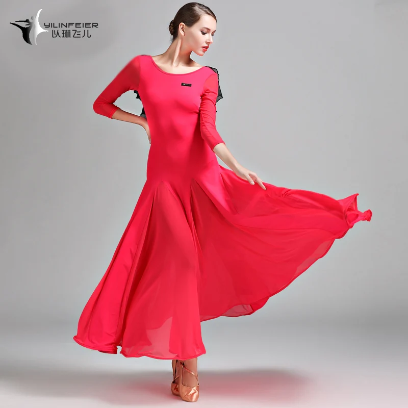 New ballroom dance competition dress dance ballroom waltz dresses standard dance dress women ballroom dress S9044