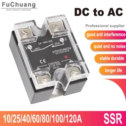 Longer Life SSR-10DA 25A 40A 60A 80A 100A 120A Zero crossing DC/AC 24-480VAC Solid state relays Module for Relay Protection