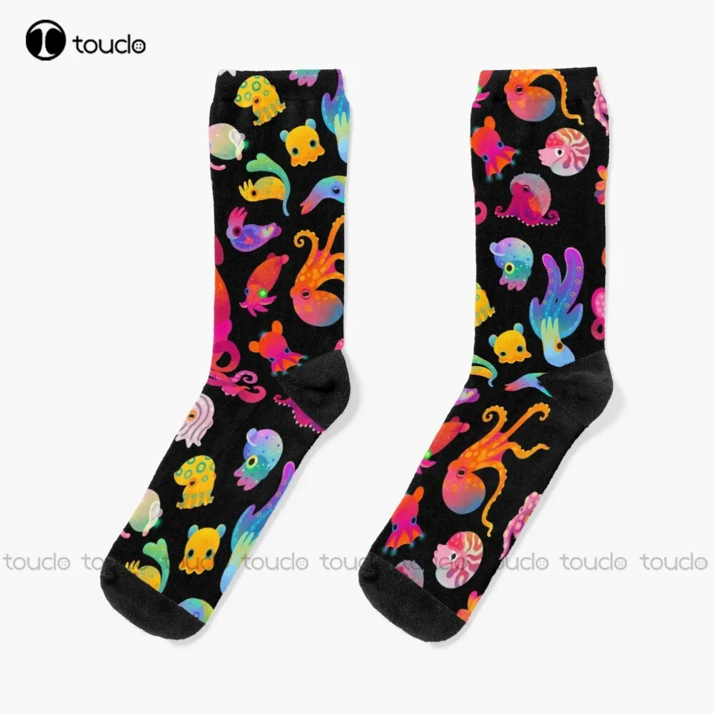 New Cephalopod Scuba Diving Socks Slipper Socks Women Personalized Custom Unisex Adult Socks Popularity Gifts