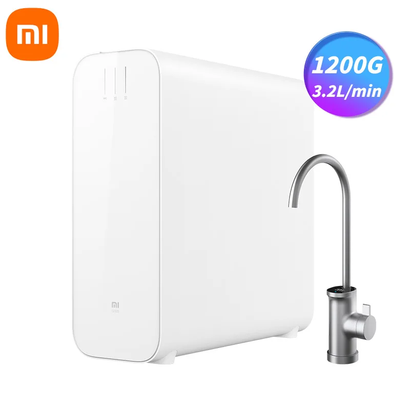 

Xiaomi Mi Water Purifier 1200G Dual RO Reverse Osmosis Filtration Filter 3.2L/Min Large Flow Faucet TDS Display Smart Mijia APP