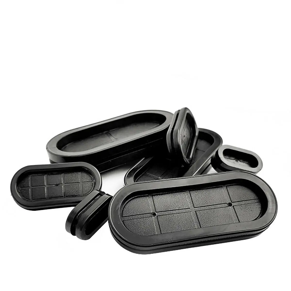 1/2/5 pces preto oval dupla face ilhós de vedação 13*27mm-50*75mm plugue de borracha o-ring fio proteção juntas de bobina