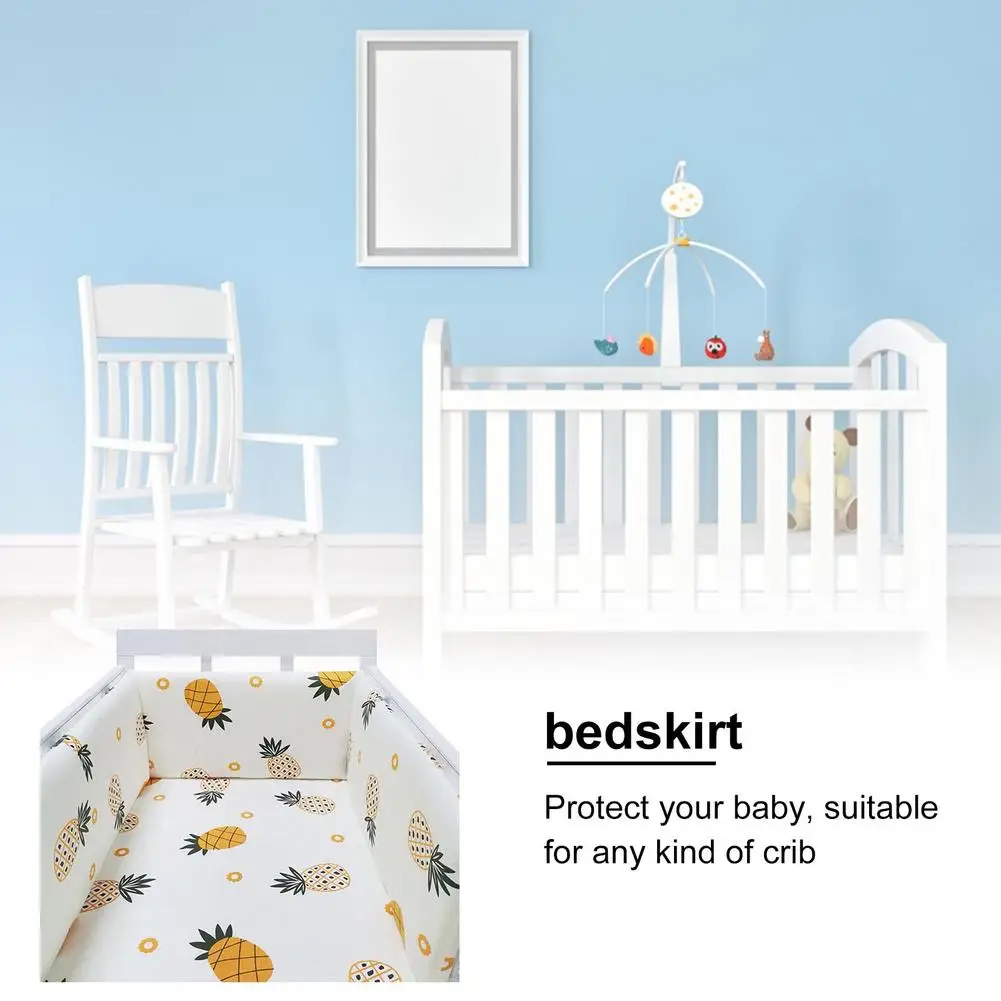 Hot Sale Baby Crib Bumper Cotton Thicken One-piece Crib Around Cushion Cot Protector Pillows Newborns Room Bedding Decor