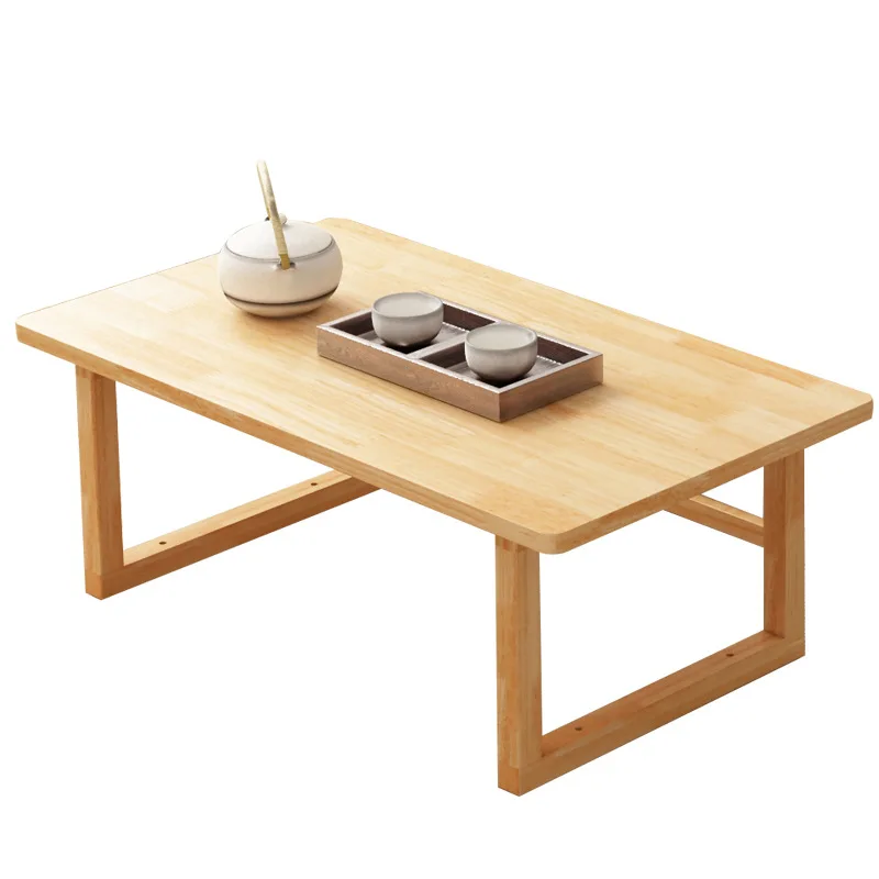 solid wood tea table window table Japanese simple table sitting on the ground solid wood national school table table