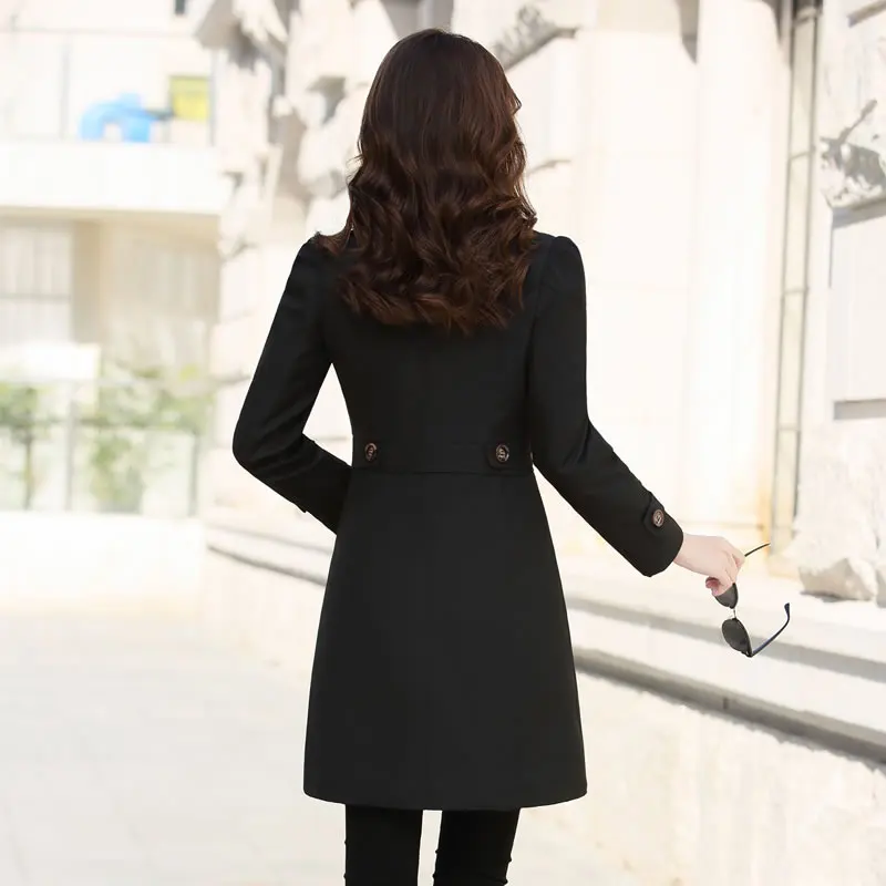 Spring Autumn Trench Coat Slim Single Breasted Trench Coat  Woman Trench Coat Long Women Windbreakers Plus Size Overcoat Femmino