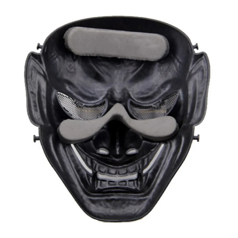 Military Japanese Ghost King Samurai Skull Mask Halloween Cosplay Movie Props Tactical Paintball BB Gun Shooting Airsoft Mask