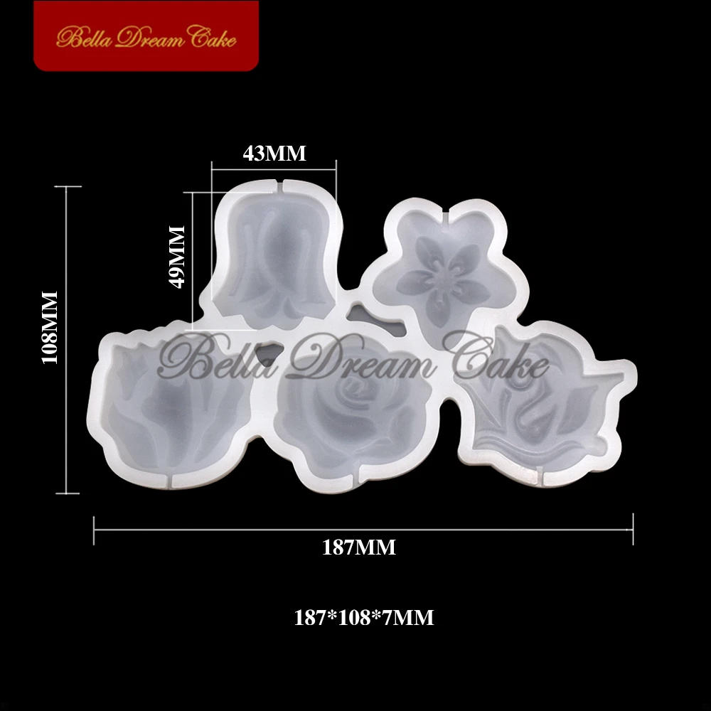 Butterfly/Rose/Tulip Flower Lollipop Silicone Mold DIY Handmade Chocolate Candy Cake Mould Cake Decorating Tool Kitchen Bakeware