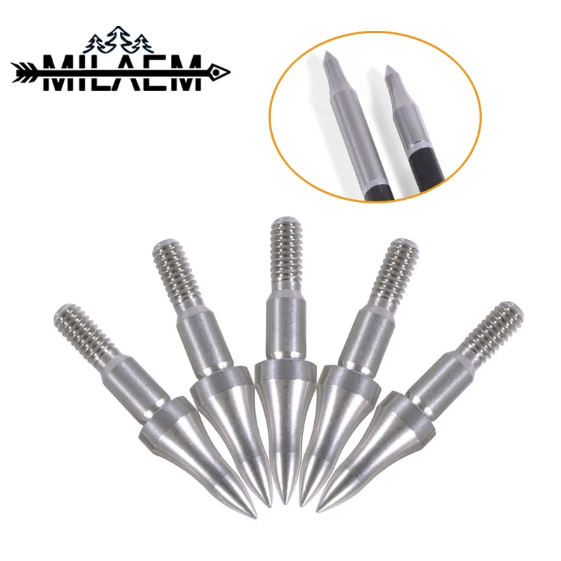 

24Pcs Archery Broadhead 8mm 75/100/125/150/200/250/300Grain Silver Target Field Point Compound Bow Shooting Hunting Accessories