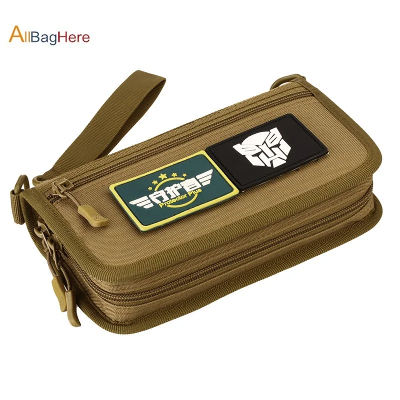 Tactical Handbag 6 Inches Phone Passport Travel Camouflage Wallet Nylon Purse Hiking Camping Molle Bag Hunting Wallet Pouch Bags