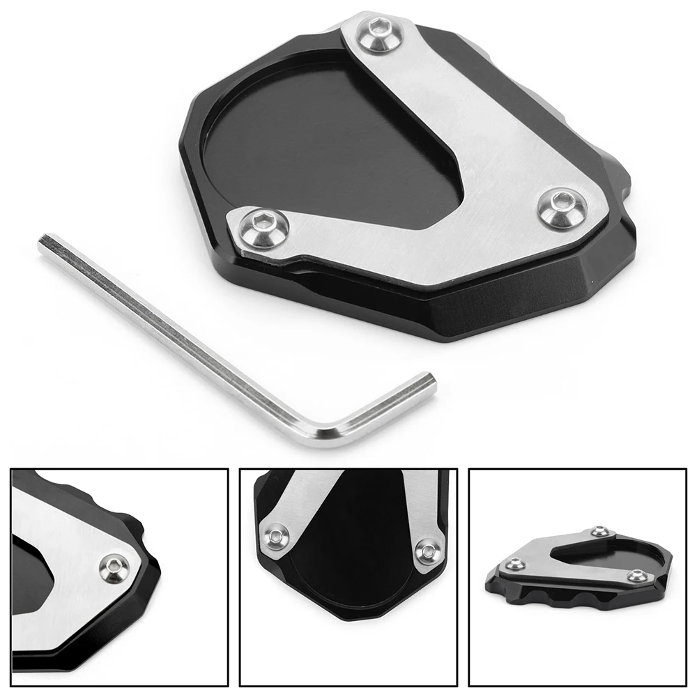 

Motorcycle CNC Aluminum Kickstand Foot Side Stand Extension Enlarge Pad Support Plate For BMW R1200RT R1200 RT 2004-2013