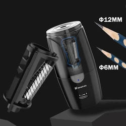 Tenwin 8028 Electric Pencil Sharpener Automatic/Mechanical Pencil Sharpener Thickness Adjustable Φ6-12MM Thick Pencil/Charcoal