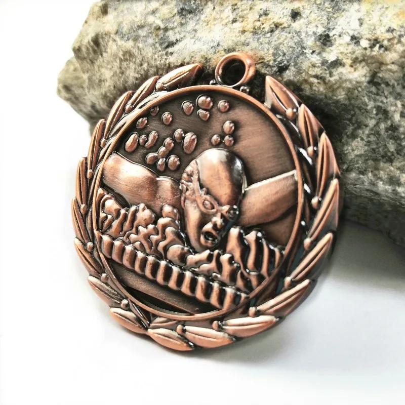Médaille de natation en métal pour enfants, liste de compétitions de natation, médaille de sport d'usine scolaire 2021