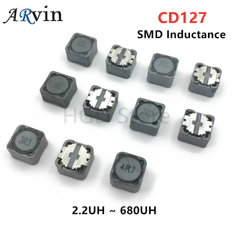 CD127R CD127 Shielded Inductor SMD Inductor 12*12*7mm Power Inductance 2.2/3.3/4.7/6.8/10/15/22/33/47/68/100/150/220/330-680UH