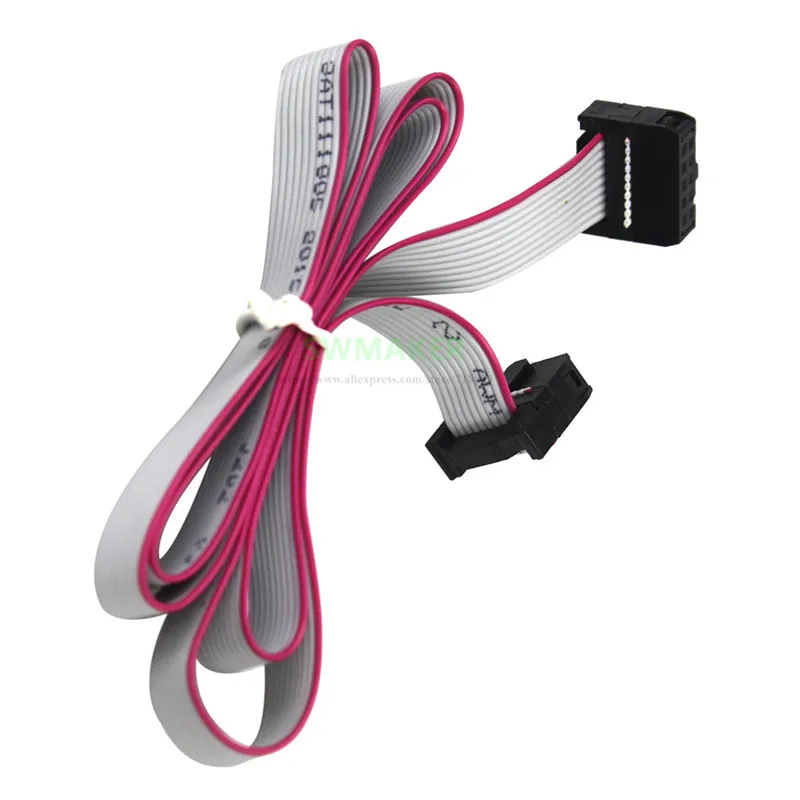 2 sztuki 10P kabel taśmowy 60cm 70cm 80cm 10-pinowe złącza IDC do drukarki 3D LCD 2004 LCD12864 płaska wstążka daty przewód doprowadzający