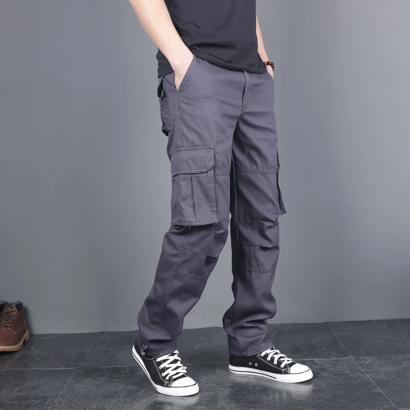 

MRMT 2024 Brand Spring and Summer Men's Trousers Casual Pants Overalls Fashion Loose Straight Cotton Pants for Male Trouser