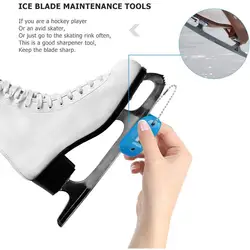 Afilador de doble cara para patín de hielo, piedra arenisca blanca, colgante portátil, cuchillas para zapatos de Hockey sobre hielo, accesorios para patines