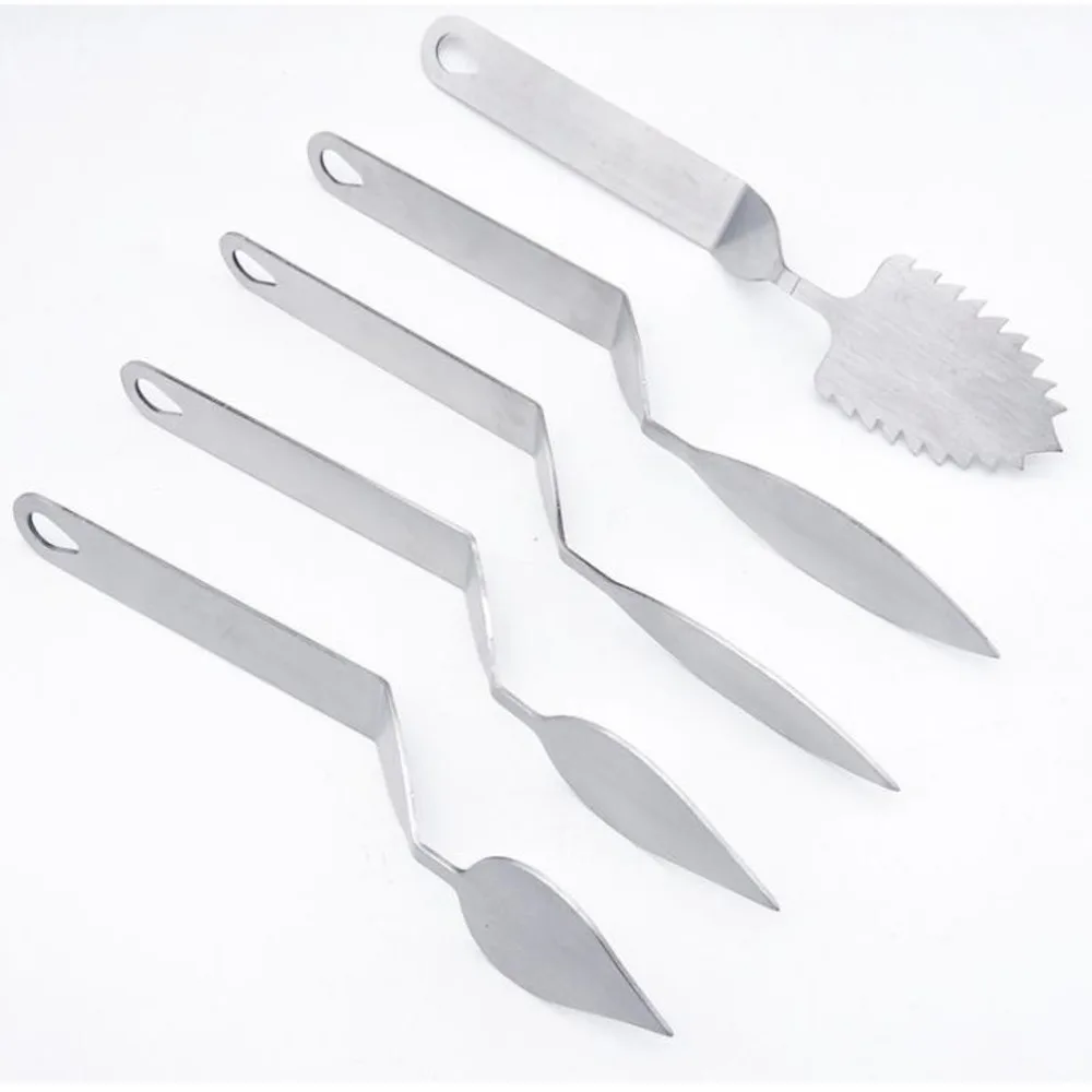 100pcs Stainless Steel Chocolate Feather Leaf Knife Modeling Making Tools Chocolate Mousse Cake Decoration Tools