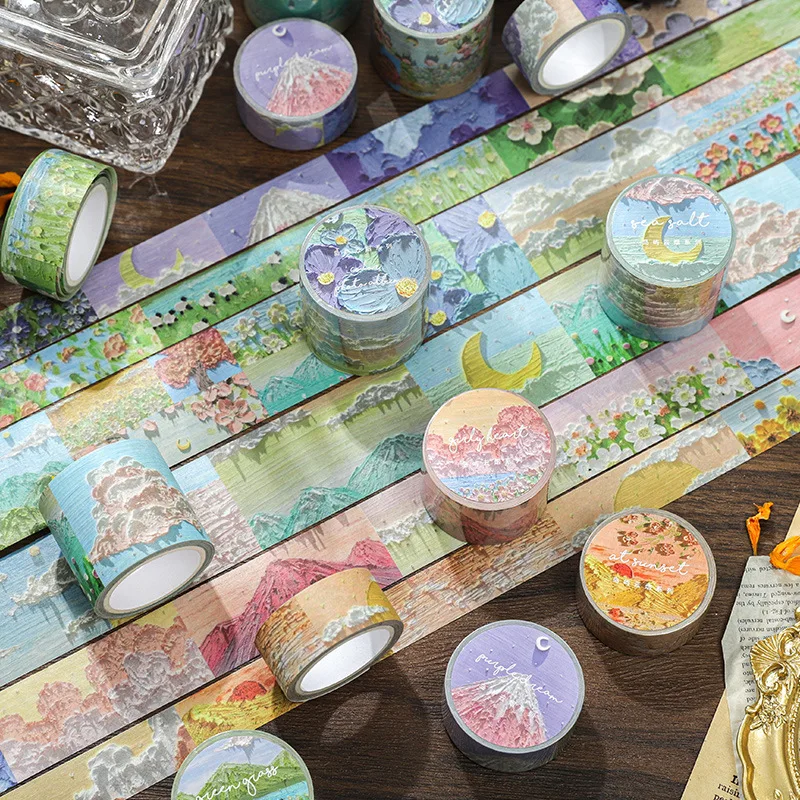 Floral Washi Tape Spring Flower Painting Decorative Paper Tapes For Arts And Diy Crafts Scrapbooking Journal Planner Gift Wrap