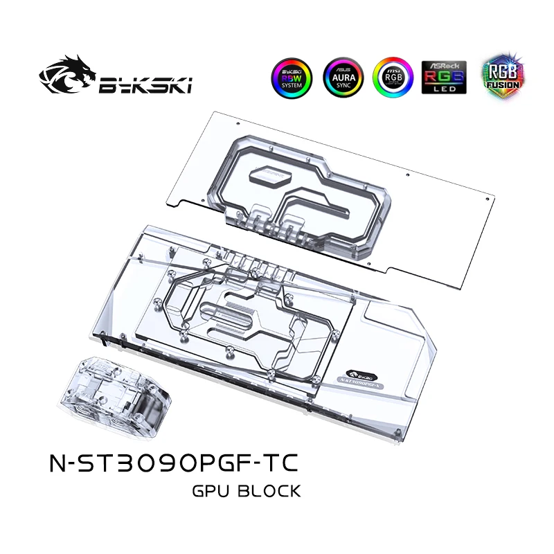 Bykski N-ST3090PGF-TC PC video card water cooling GPU cooler back plate water block for Zotac RTX 3090 3080 PGF 24G6X 10G6X