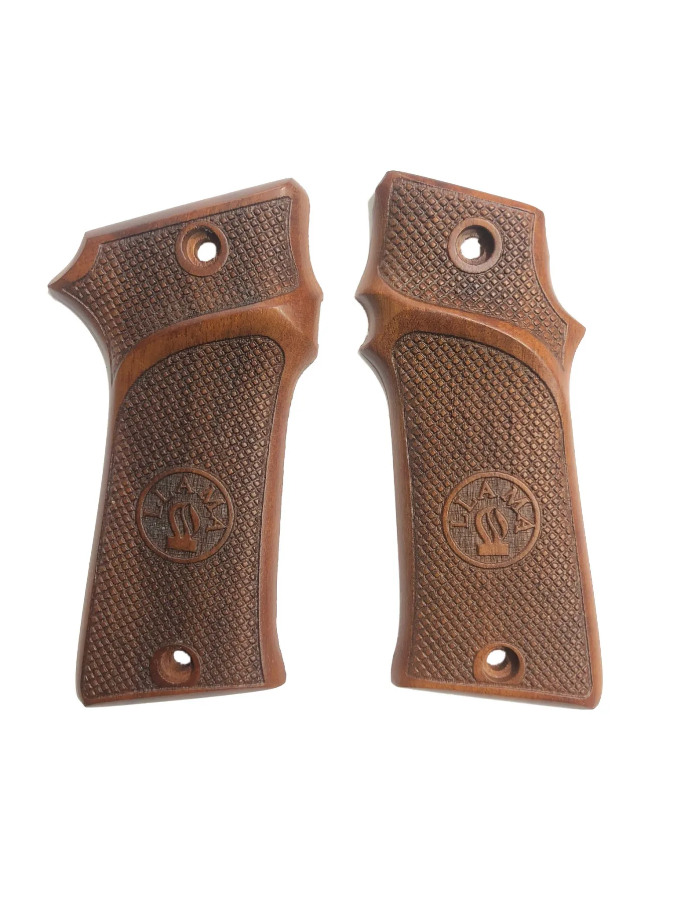 

Llama 9mm. Parabellum Llama With Logo Custom Series Laser Cutting Wooden Grip Mod1