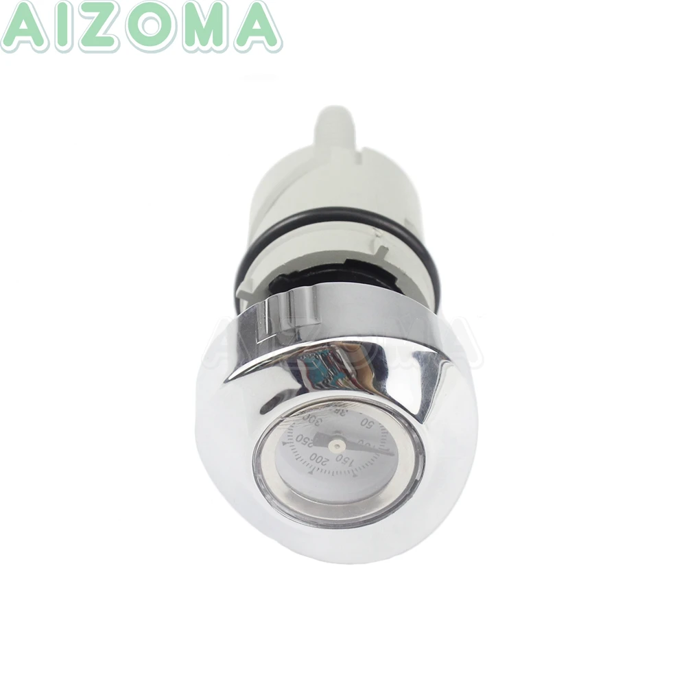 White Oil Temperature Flush On Sensitive Fuel Tank Cap Plug Dipstick Gauge for Harley Sportster XL883 XL1200 C/L/N/R/XS  2004-19