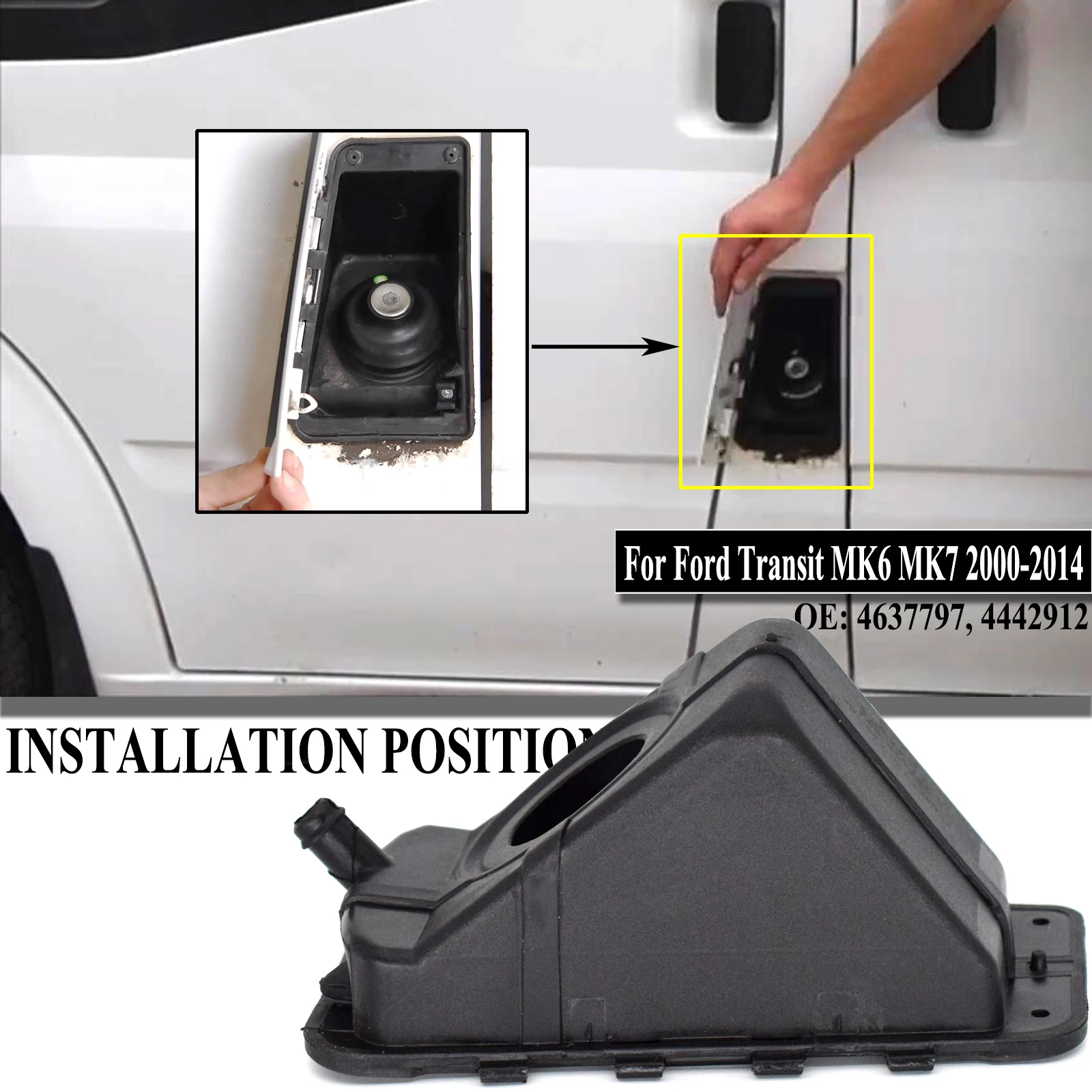 1x For Ford Transit MK6 MK7 2000 - 2014 Fuel Tank Filler Door Flap Housing YC15 27936 AK Car Accessories Styling 01 02 03 04 05