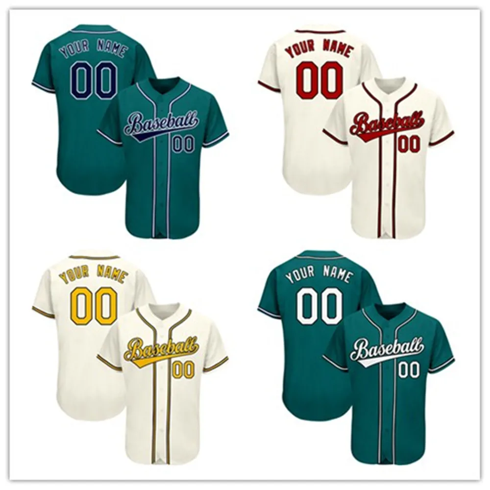 

Custom Baseball Jersey Personalized Stitch Team Name&Numbers Short Sleeve Tee Shirts Outdoor Men/Boy Sportswear for Palying