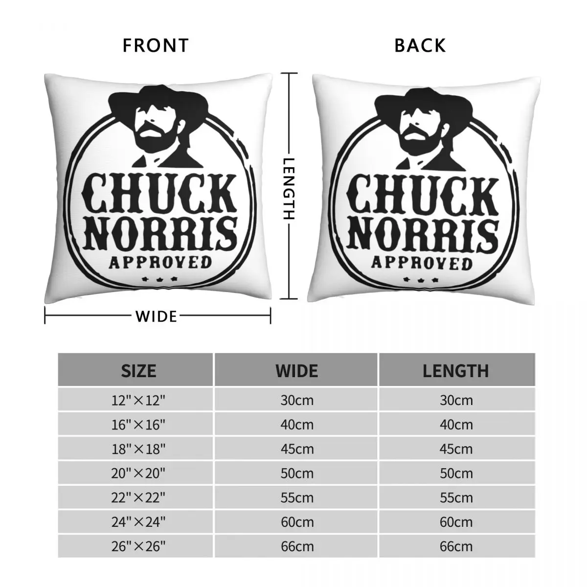 Chuck Norris Pillowcase Polyester Linen Velvet Printed Zip Decor Pillow Case Home Cushion Cover 18