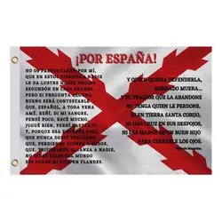 Spain Flag With The Cross Of Burgundy And The Poem Of The Anthem Of The Spanish Army Tercios 3x5Ft 90x150cm 100D Polyester