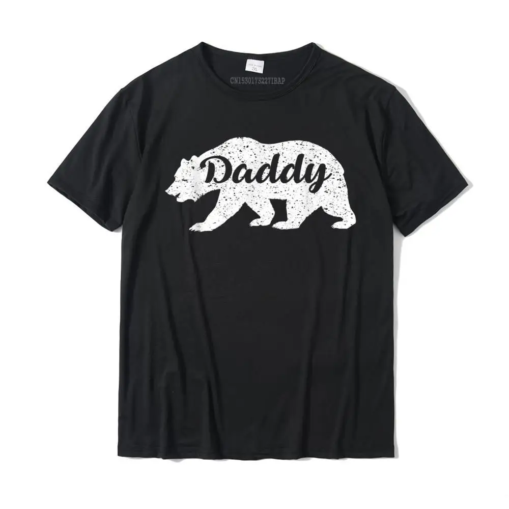 Vintage Daddy Bear Funny Dad Camping T-Shirt Camisas Hombre Customized T Shirt For Men Cotton T Shirt Casual Prevalent