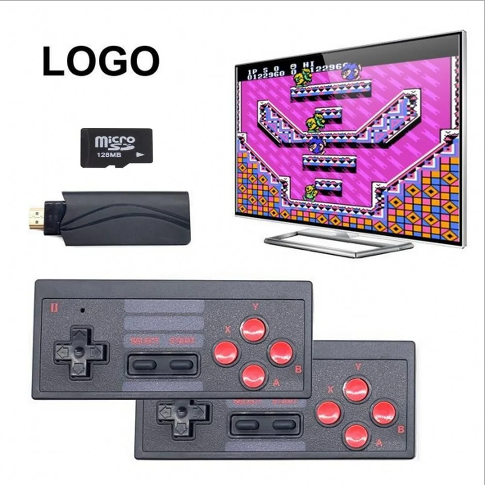 Wireless Home TV Game Console, Alta Definição, Retro Portátil Gaming Stick, HDMI, U-BOX, U-Treasure, 818 para NES, Dendy