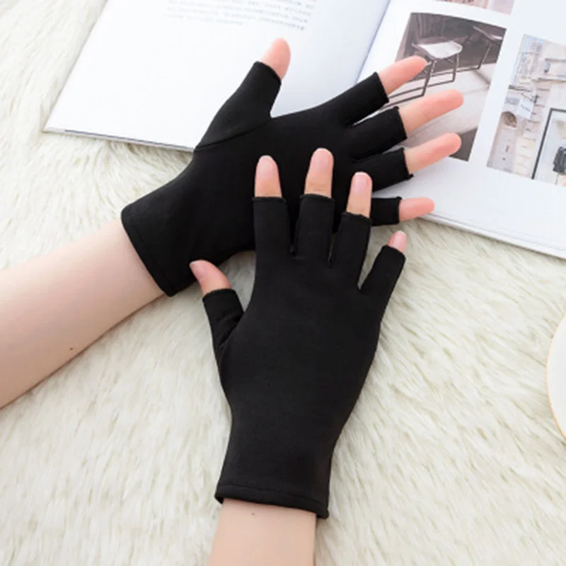 Unisex Elastic Lycra Velvet Drawing Sketch Mittens Women Winter Warm Sports Fitness Cycling Touch screen Driving Gloves L38L