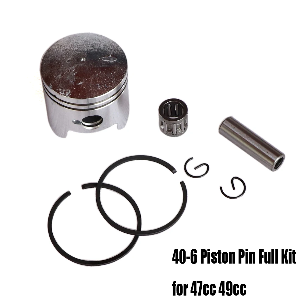 Motorcycle 40-6 Piston Pin Full Kit for 47cc 49cc 2 Stroke mini bike brush cutter trimmer dirt bike