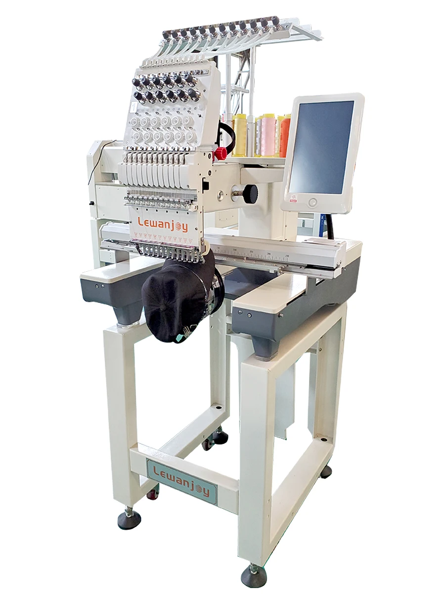 Professional Single Head Table Embroidery Machine For Baseball CapUniform Leather High Quality