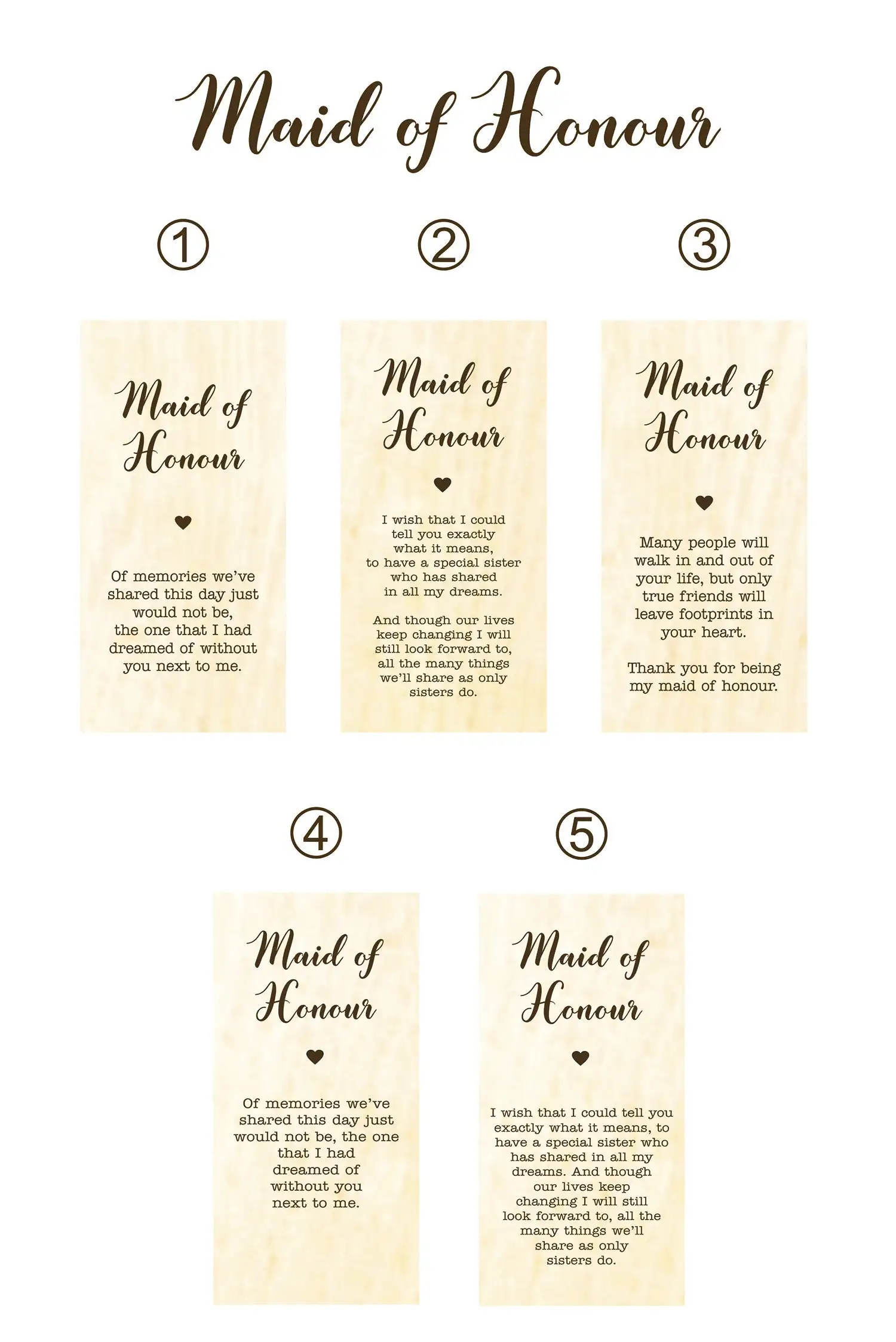 Maid of Honour Wooden Rectangular Anniversary Celebration Party VIP Seat Card And Bridesmaid Seat Retro Wedding Table Decortion