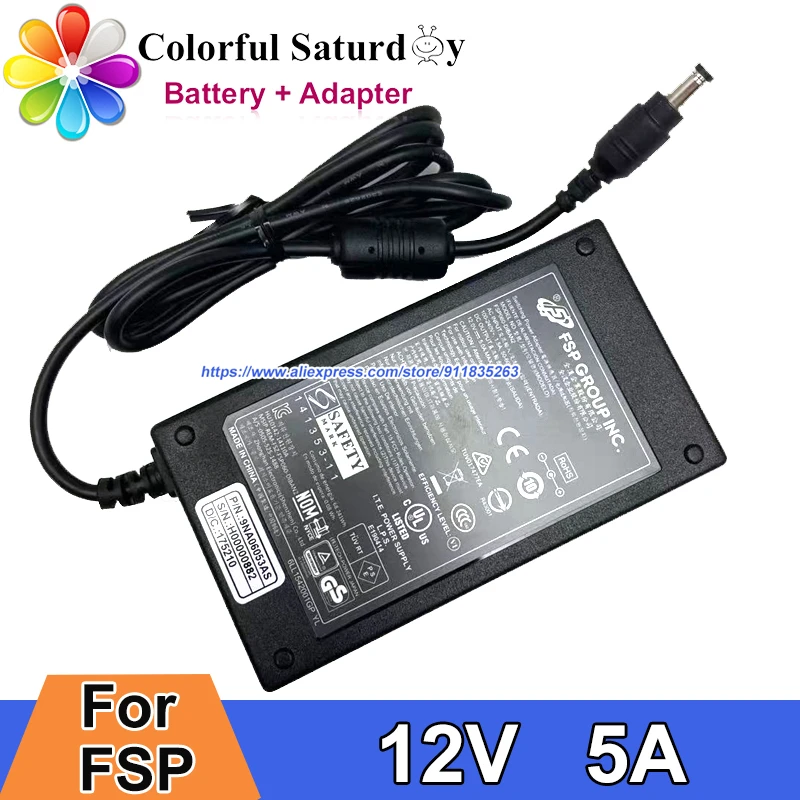 

For ASUSTOR AS-202TE LCD/LED Monitor FSP FSP060-DIBAN2 12V 5A SWITCHING Power Adapter FSP060-DHAV1 FSP060-DBAE1 FSP060-DBAB11