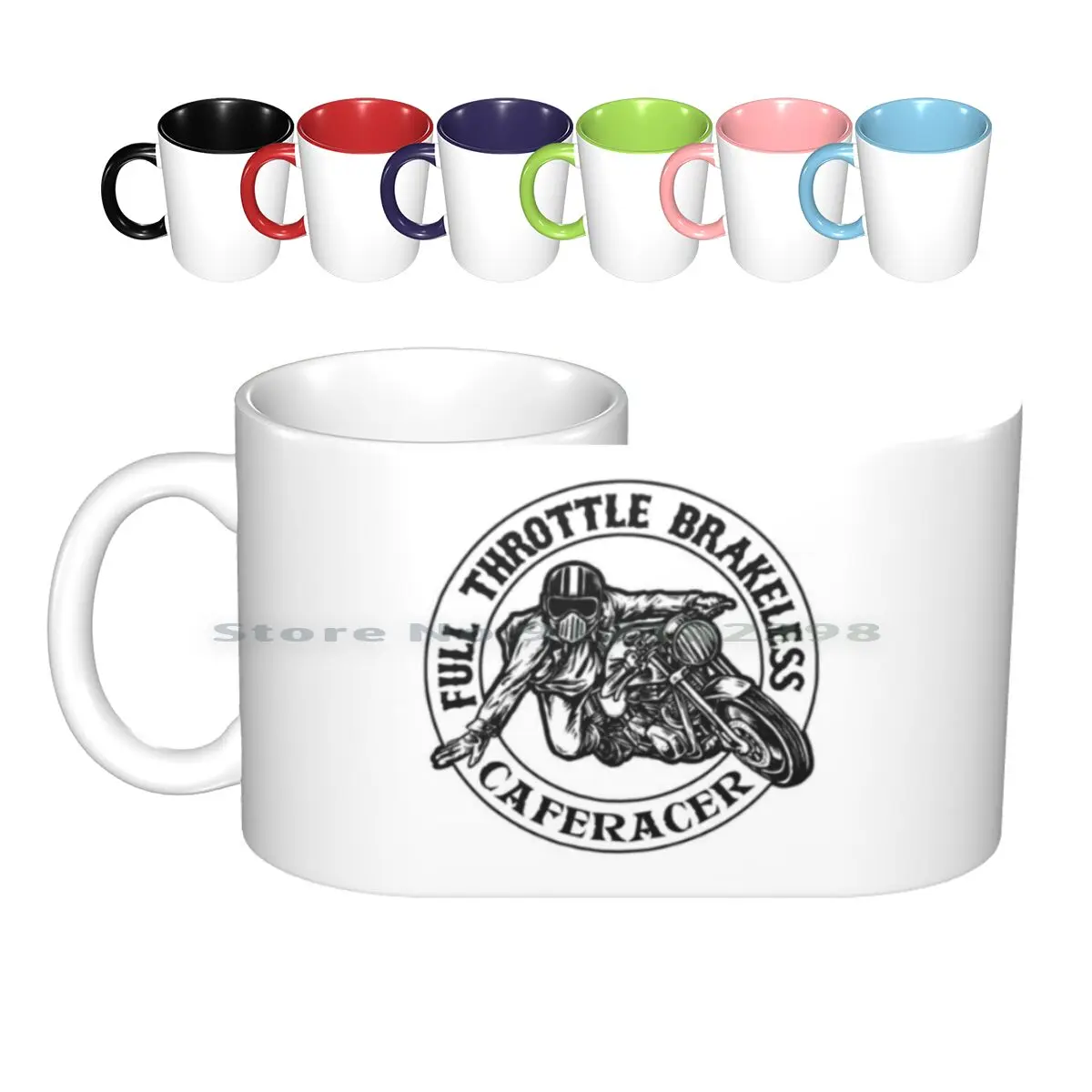 Rally Ceramic Mugs Coffee Cups Milk Tea Mug Motorbike Rally Off Road Race Racing Speed Brave Paris Baja Desert Logo Hot